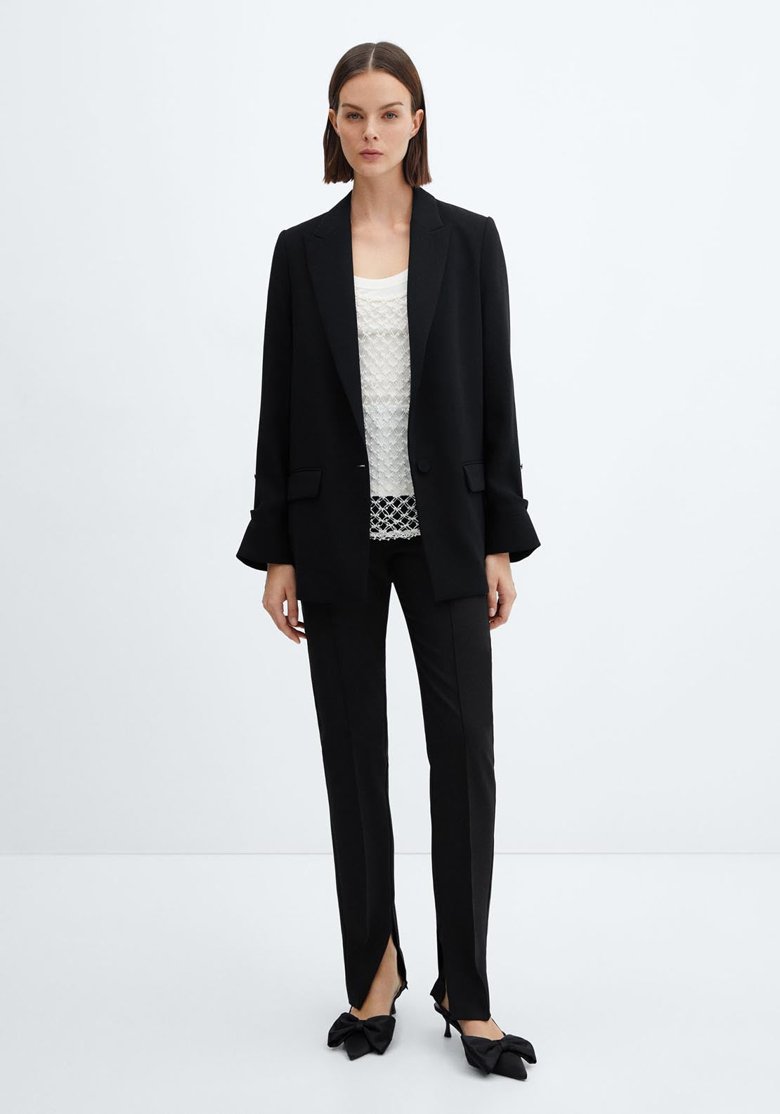 Structured lapels blazer