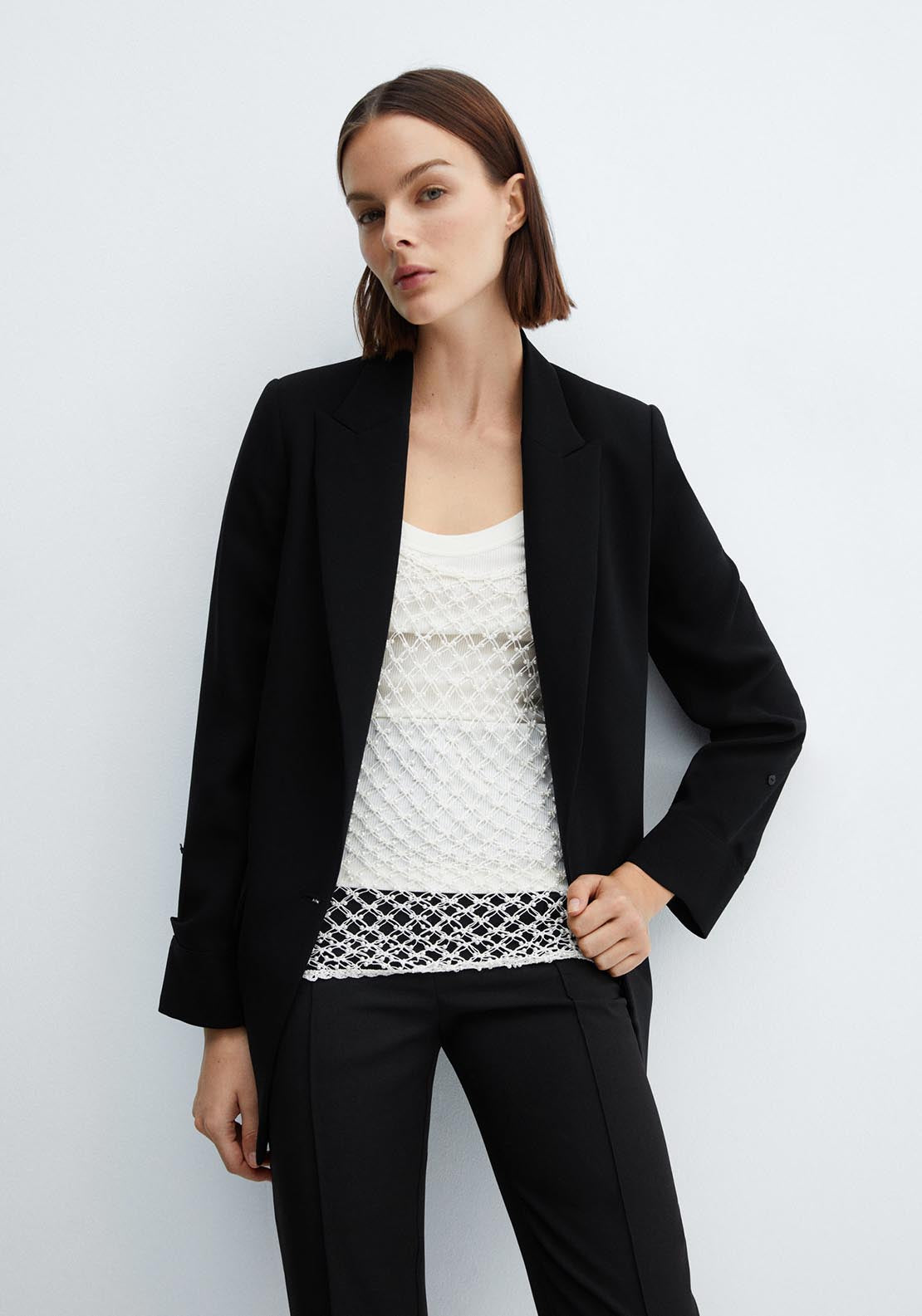 Structured lapels blazer