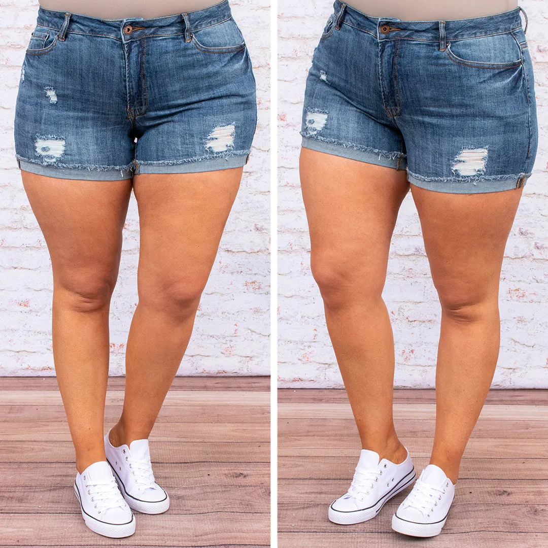 Summer Rush Shorts, Medium Wash