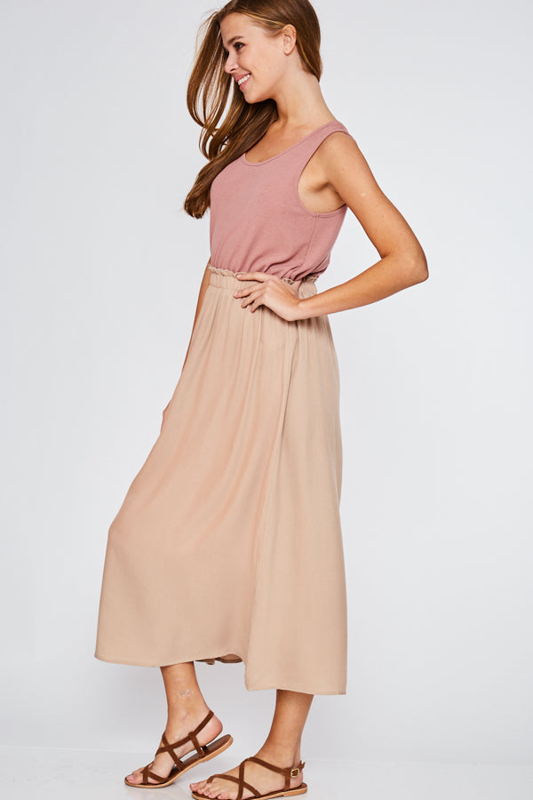 Sweet Caroline Color Block Maxi Dress