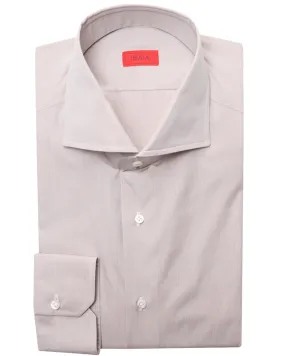 Tan Solid Cotton Dress Shirt