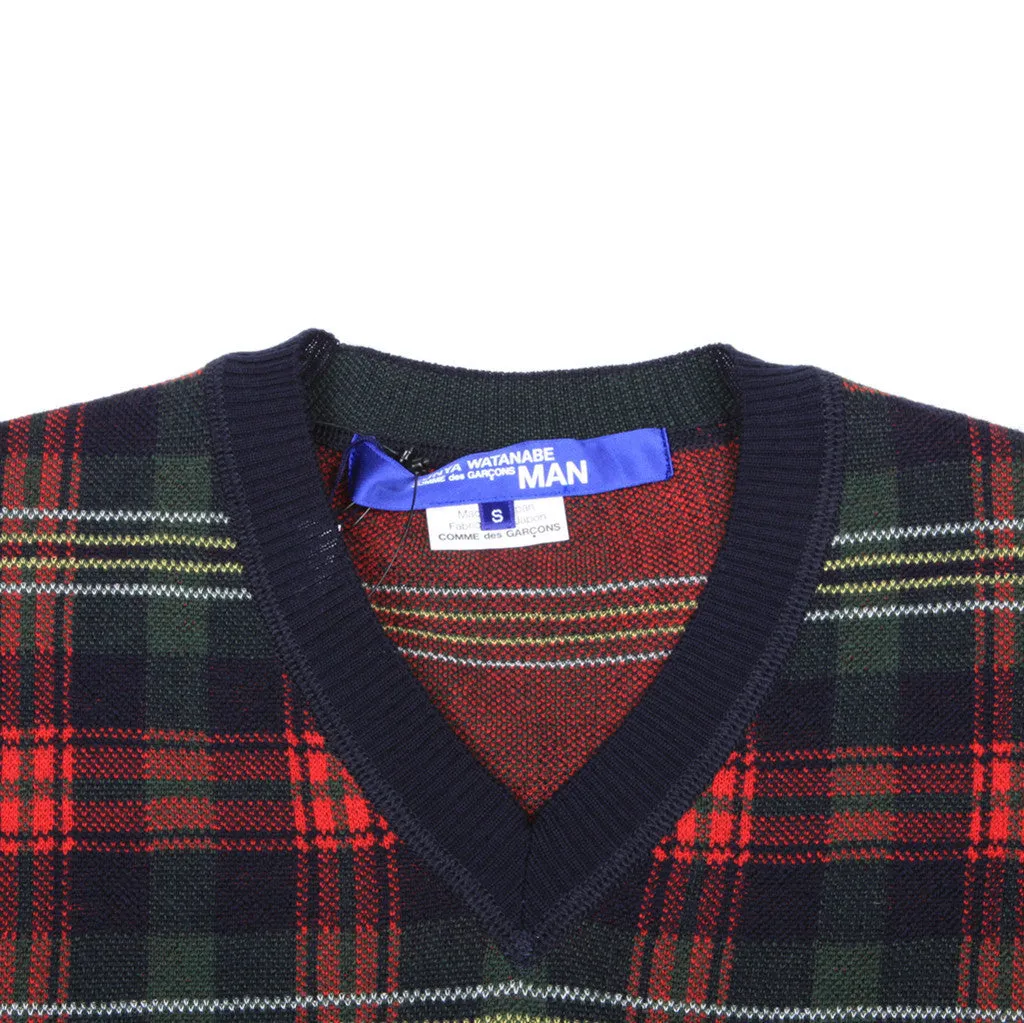 Tartan V-Neck Sweater