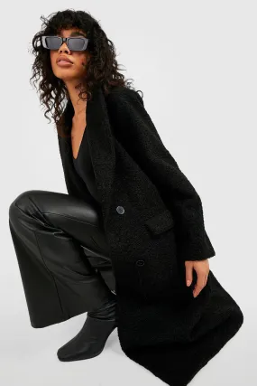 Textured Wool Look Coat