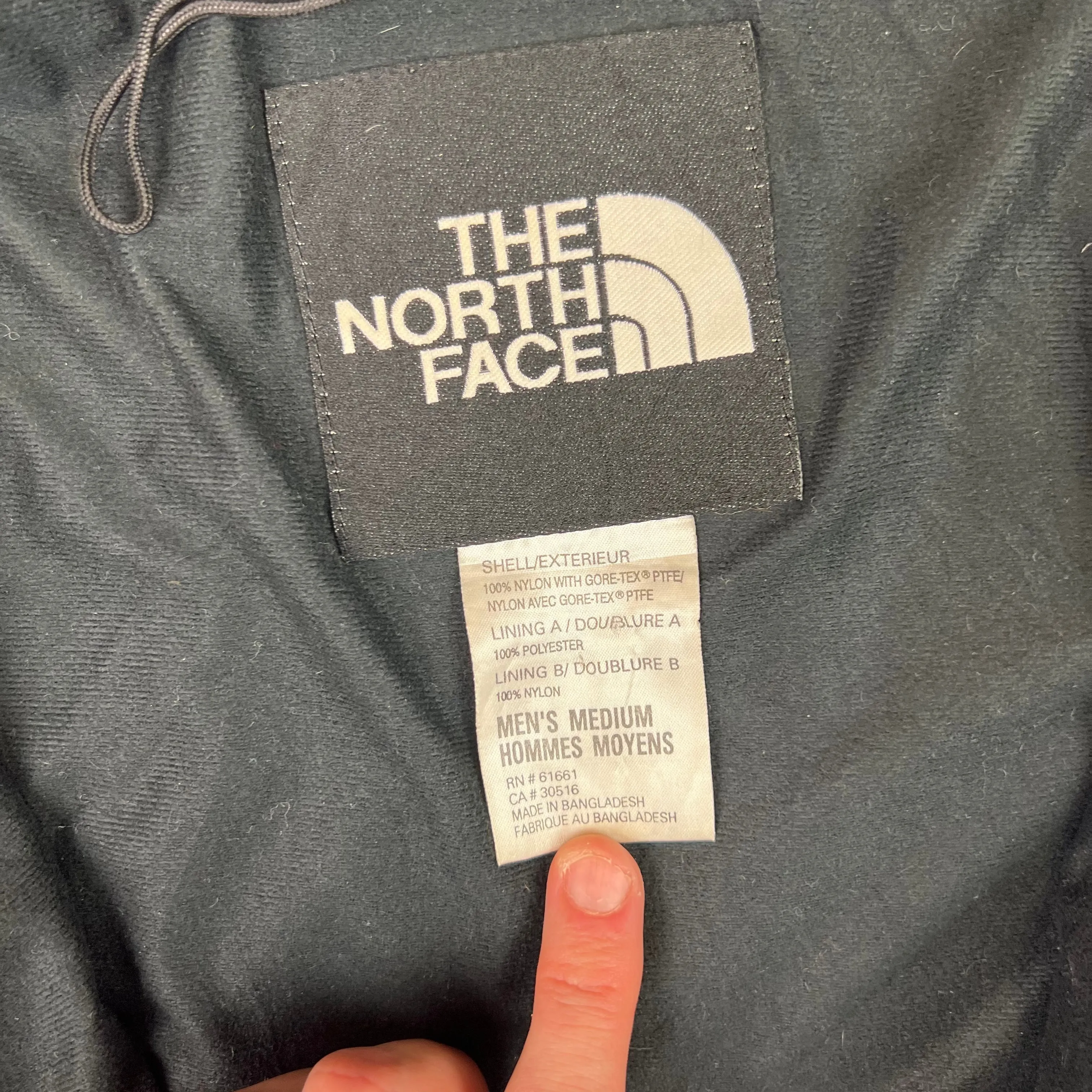 The North Face 90's Gore-Tex Mountain Parka Hooded Jacket Blue