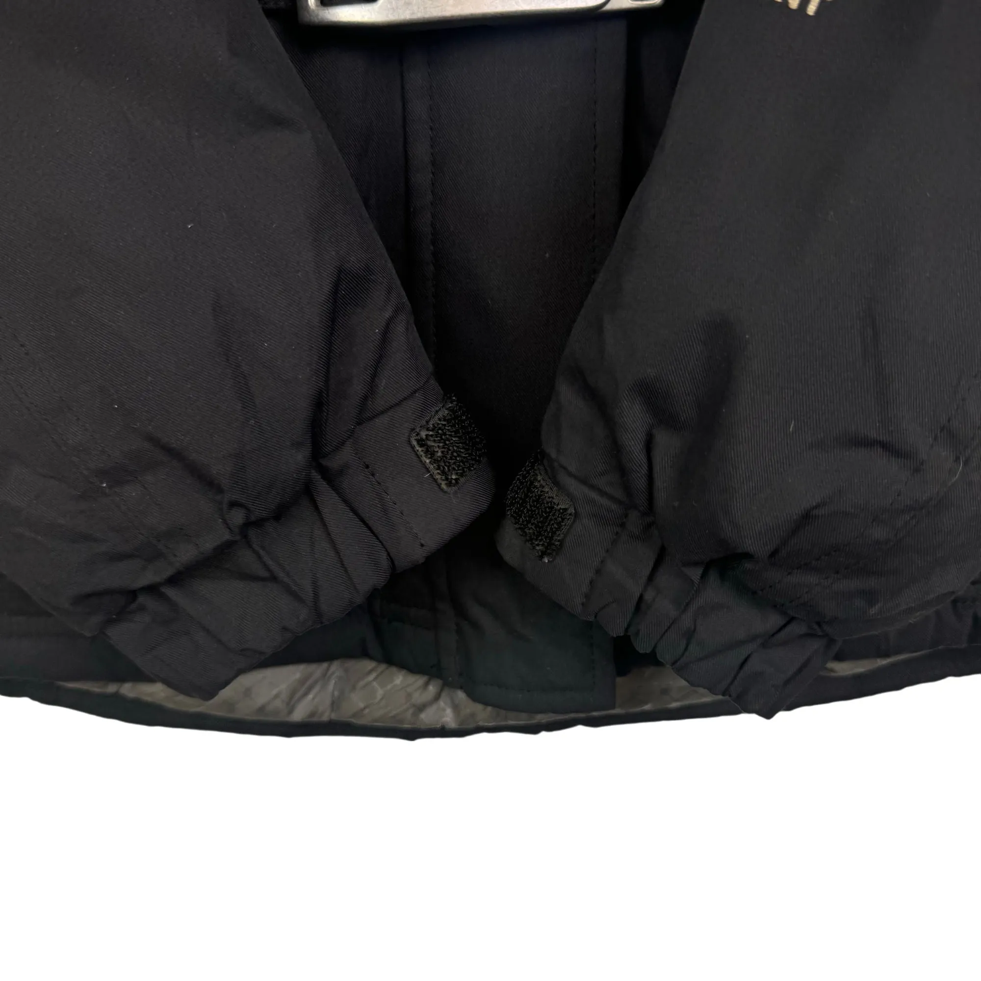 The North Face Black Goose Down Faux Fur Belted Parka Jacket