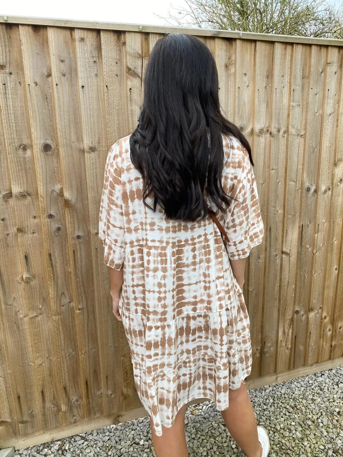 Tie Dye Frill Sleeve Dress Jasmine