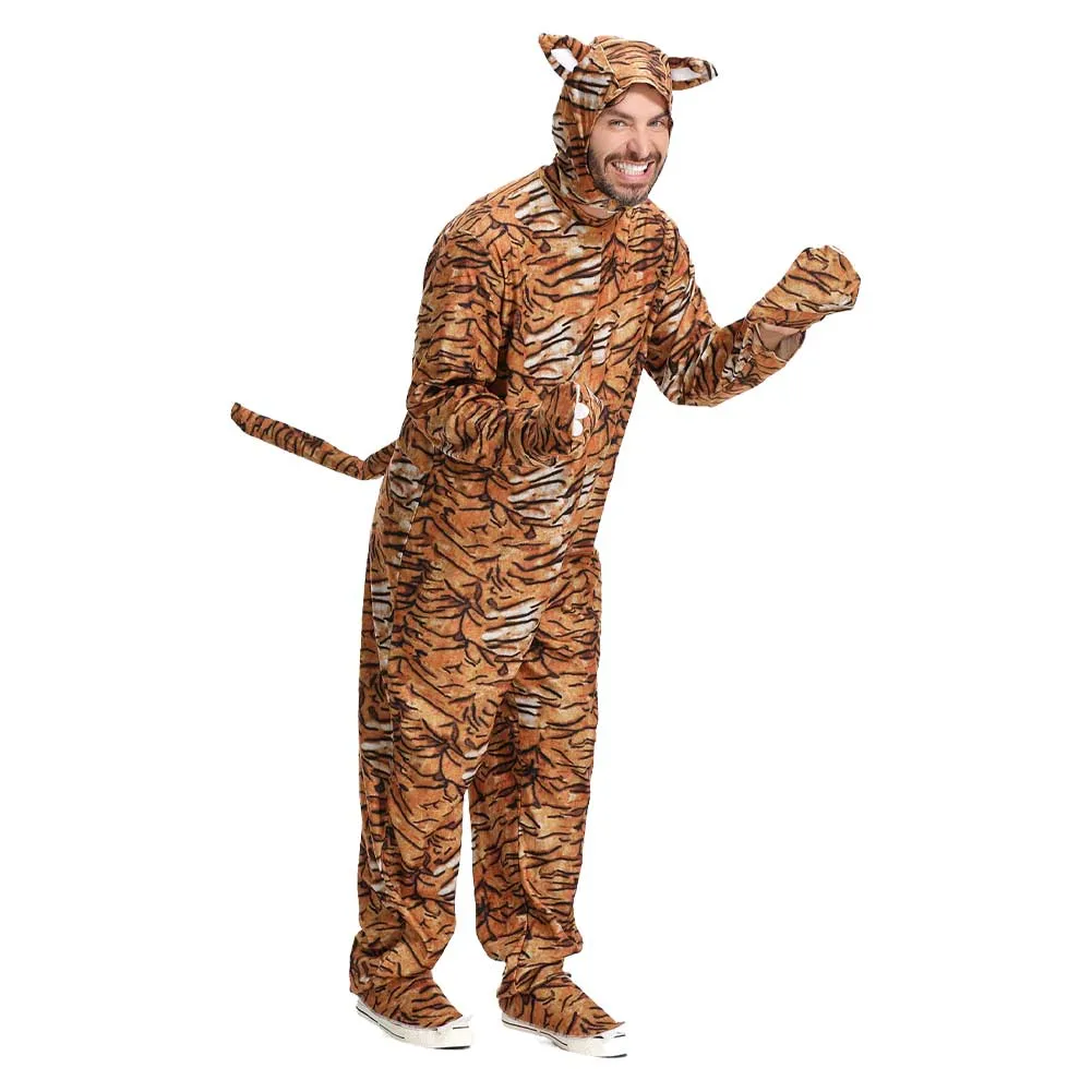 Tiger Jumpsuit Cosplay Costume Outfits Halloween Carnival Suit