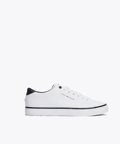 Tommy Hilfiger Men's Tommy Logo Leather Low-Top Sneaker