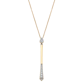 Unity Pear Illusion Lariat Necklace