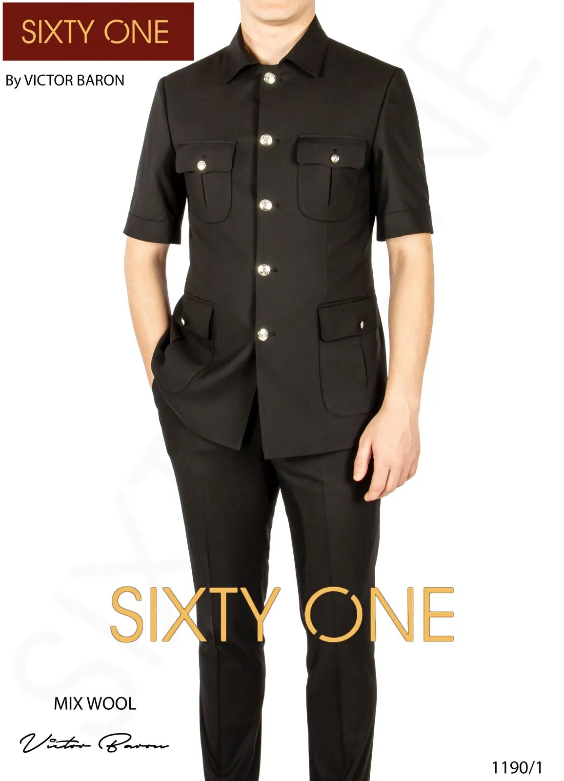 Victor Baron Turkish Short Sleeve Safari Suit