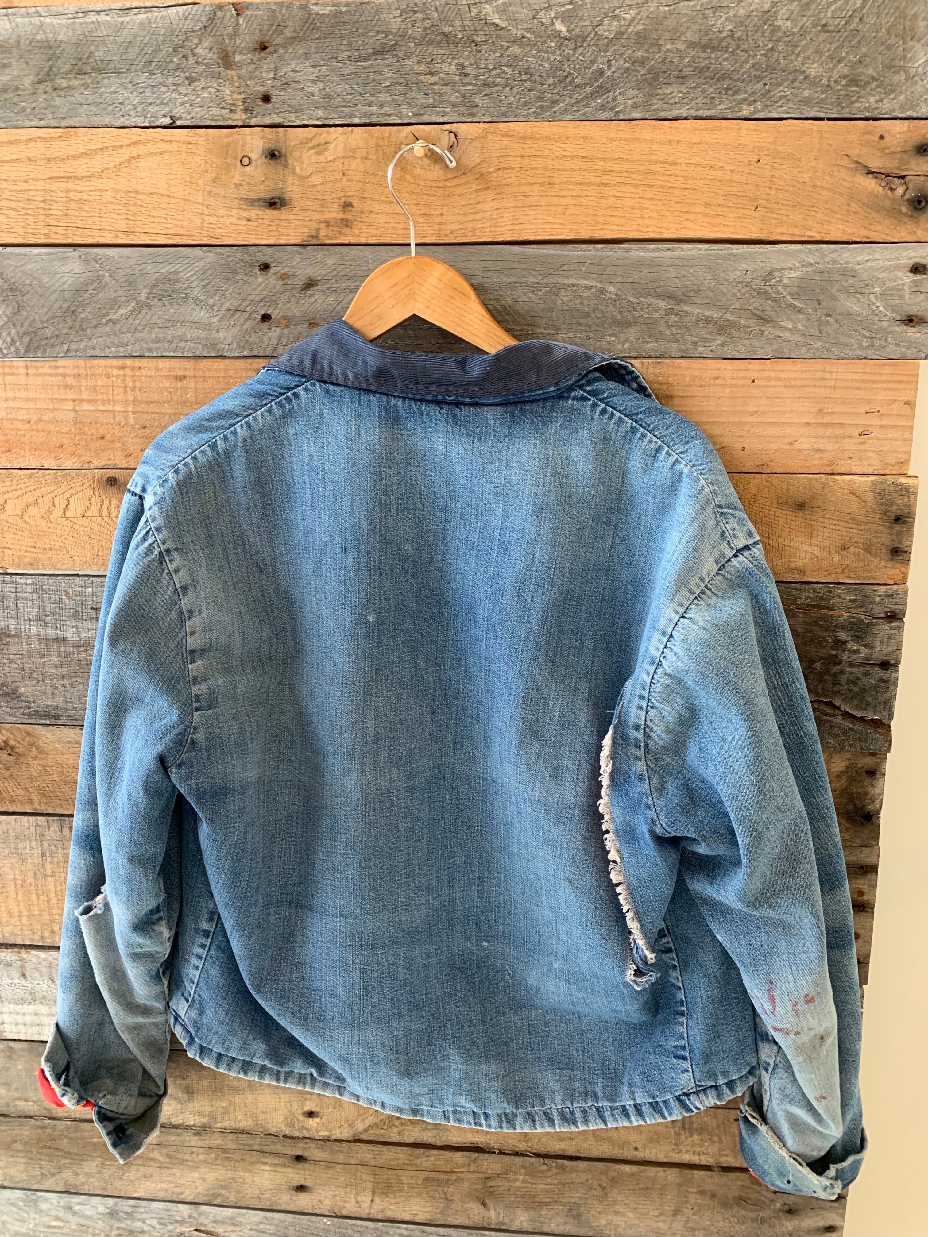 Vintage Big Mac Red Lined Denim Jacket