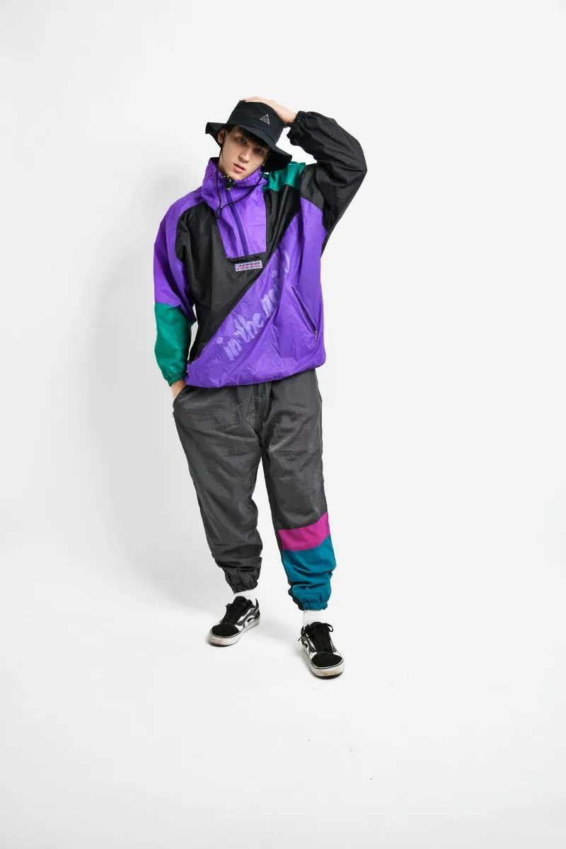 Vintage retro windbreaker purple