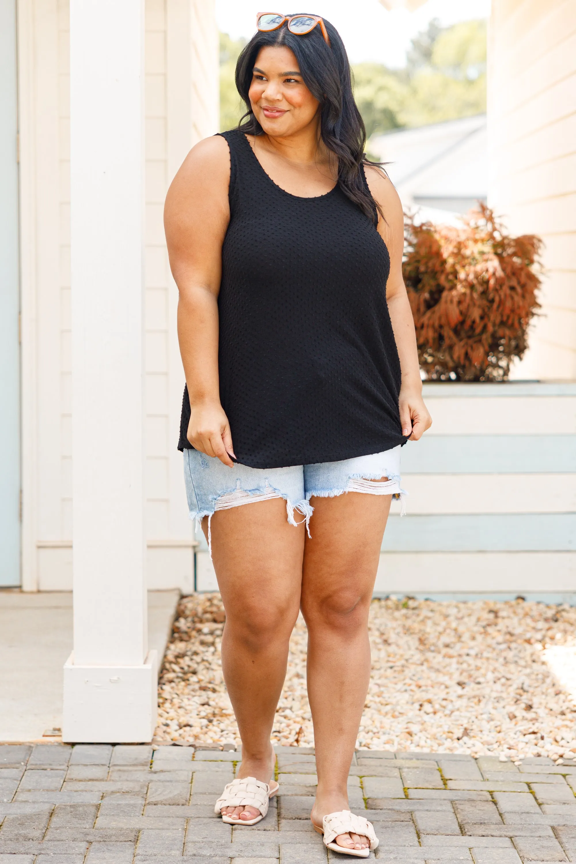 Weekender Dotted Tank, Black