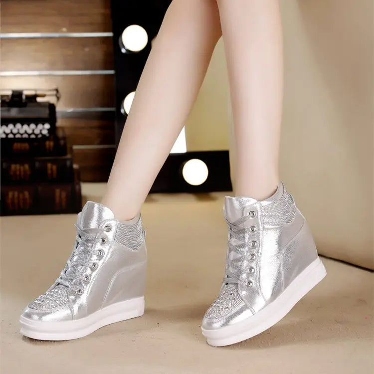 White Shoes Woman High Top Women Shoes Sneakers  Platform Ladies Shoe