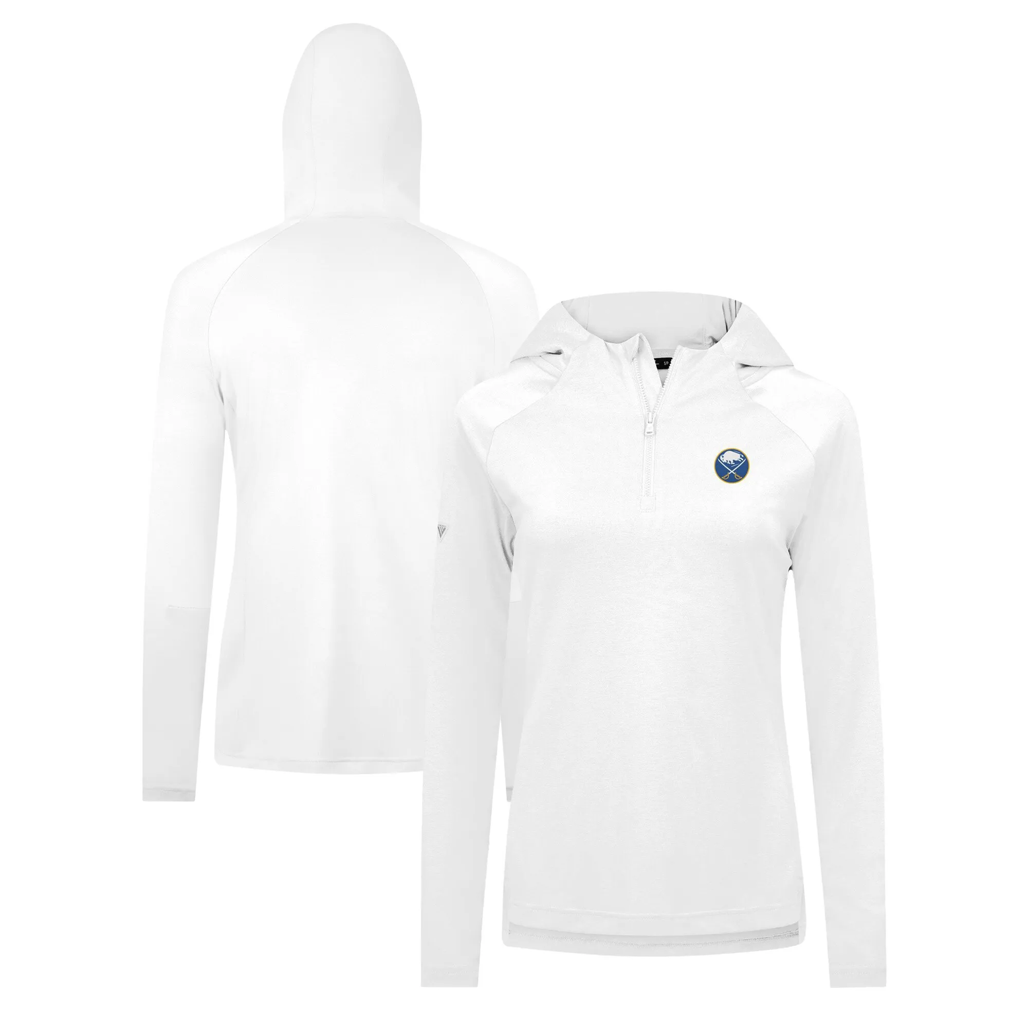 Women's Buffalo Sabres Levelwear White Raven Insignia Core Quarter-Zip Jacket