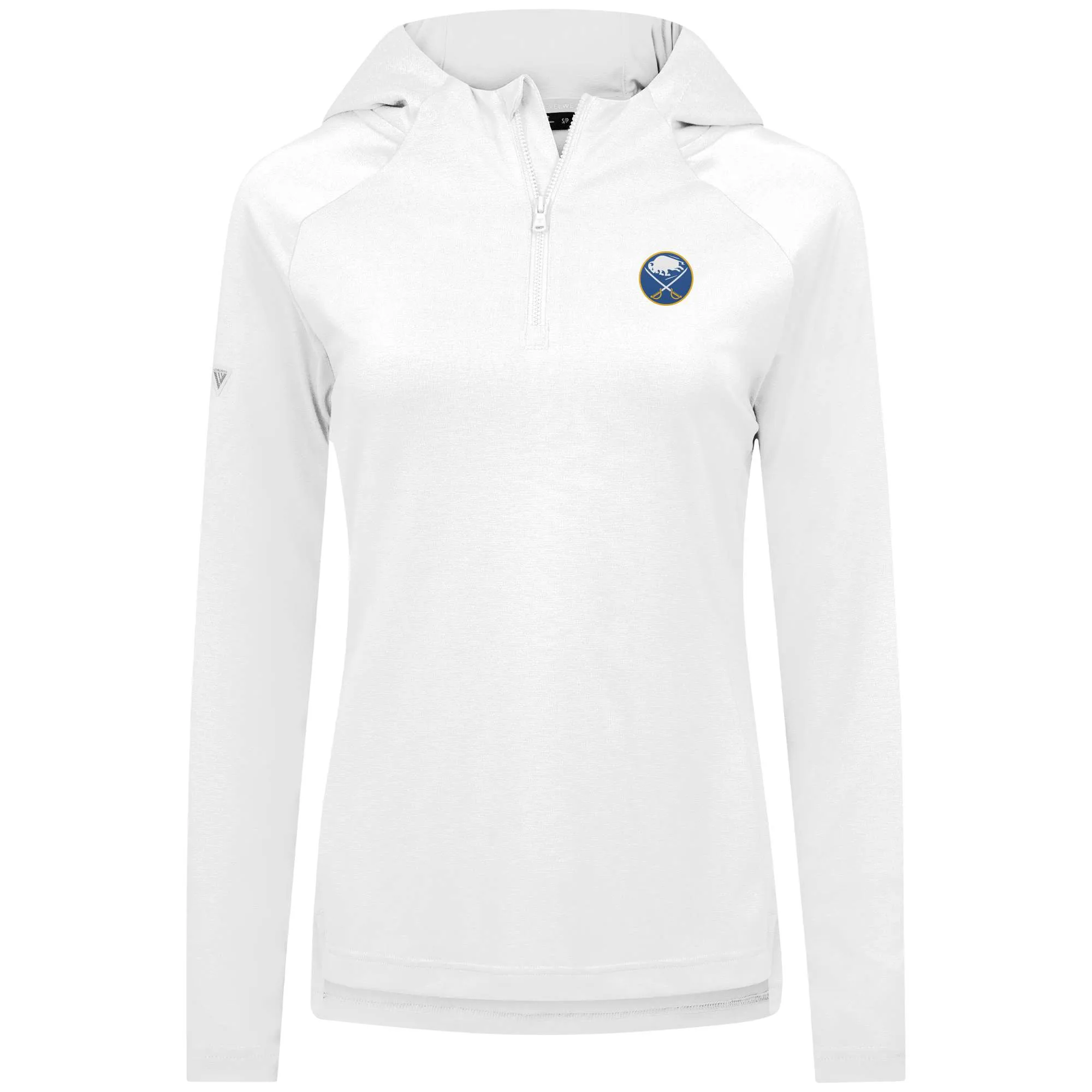 Women's Buffalo Sabres Levelwear White Raven Insignia Core Quarter-Zip Jacket